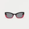 1802202298 Bern, Black Red sunglasses front view