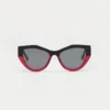 1802202310 Madrid, Black Red sunglasses front view