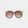 1802202359 Damme, Brown Gold Tortoise sunglasses front view